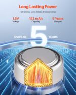 40 Pcs LR44 Button Cell Battery AG13 A76 357 L1154 SR44 CR44 1.5V Coin Cell - Image 2