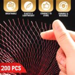 Vegetables Storage Mesh Bag for Fridge 200Pcs 13.7 IN Drawstring Mesh Bag Produce Bags Reusable Washable Onion Storage Tote Bag Farmers Market Bag Fruit Bags Grocery Bag Shopping Bag Onion Netting - Image 3