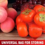 Vegetables Storage Mesh Bag for Fridge 200Pcs 13.7 IN Drawstring Mesh Bag Produce Bags Reusable Washable Onion Storage Tote Bag Farmers Market Bag Fruit Bags Grocery Bag Shopping Bag Onion Netting - Image 5