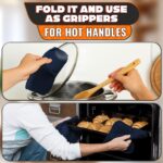 4 Pcs Microwave Bowl Cozy Holders Deep Navy Blue Microwave Bowl Holders for Hot Food Protect Hands from Hot Dishes Soft & Heat Resistant Fabric for Safe Heating & Convenient Use in the Kitchen - Image 6