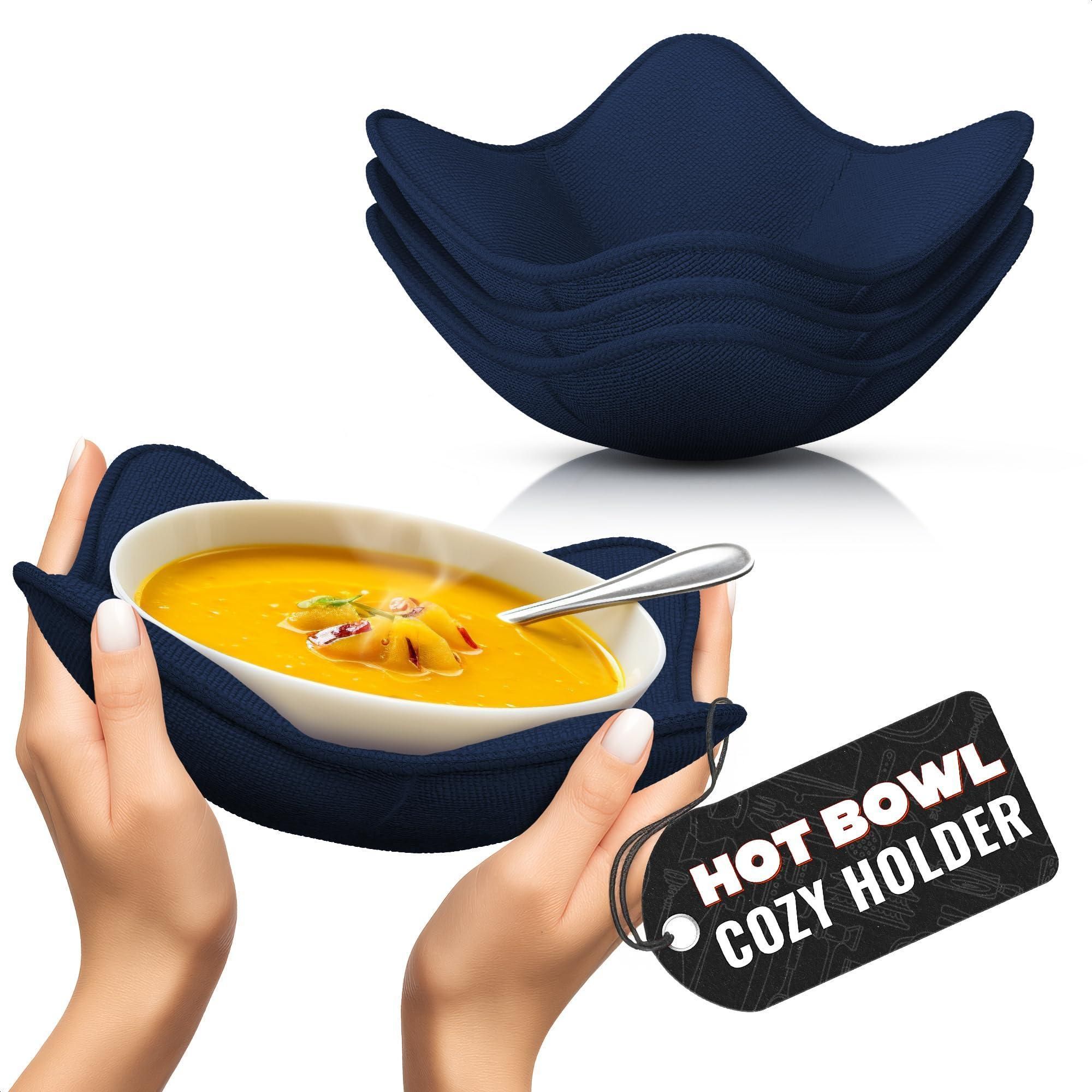 d010275a052.jpg 4 Pcs Microwave Bowl Cozy Holders Deep Navy Blue Microwave Bowl Holders for Hot Food Protect Hands from Hot Dishes Soft & Heat Resistant Fabric for Safe Heating & Convenient Use in the Kitchen - Image 1