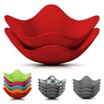 2 Pcs Red Microwave Bowl Holder 7.5 ×7.5 inch Microwave Bowl Cozy with Durable Heat Resistant Fabric for Hot Dishes Effortless Secure Serving of Hot Food Bowls Cups & Saucers