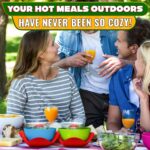 2 Pcs Red Microwave Bowl Holder 7.5 ×7.5 inch Microwave Bowl Cozy with Durable Heat Resistant Fabric for Hot Dishes Effortless Secure Serving of Hot Food Bowls Cups & Saucers - Image 8