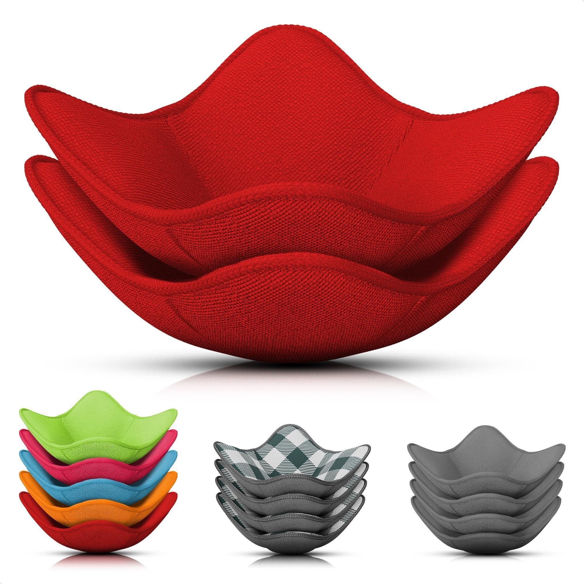 d010275a05t.jpg 2 Pcs Red Microwave Bowl Holder 7.5 ×7.5 inch Microwave Bowl Cozy with Durable Heat Resistant Fabric for Hot Dishes Effortless Secure Serving of Hot Food Bowls Cups & Saucers - Image 1