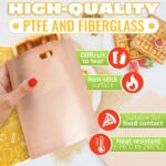 12Pcs Non Stick Toaster Bags Reusable 6.7 x7.5 inch Grilled Cheese Bags Heat Resistant & Easy to Clean Mess Free Toasting Sandwiches Panini & More Compatible with Toaster Oven Microwave & Grill - Image 3
