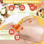 12Pcs Non Stick Toaster Bags Reusable 6.7 x7.5 inch Grilled Cheese Bags Heat Resistant & Easy to Clean Mess Free Toasting Sandwiches Panini & More Compatible with Toaster Oven Microwave & Grill - Image 4