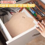 12Pcs Non Stick Toaster Bags Reusable 6.7 x7.5 inch Grilled Cheese Bags Heat Resistant & Easy to Clean Mess Free Toasting Sandwiches Panini & More Compatible with Toaster Oven Microwave & Grill - Image 8