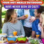 Microwave Bowl Holder Set of 5 Five Color Pack Microwave Bowl Holders for Hot Food 7.5 x7.5 inch Heat Resistant Fabric for Bowls Cups Saucers Machine Washable - Image 8