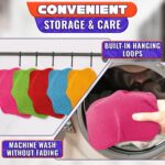 Microwave Bowl Holder Set of 5 Five Color Pack Microwave Bowl Holders for Hot Food 7.5 x7.5 inch Heat Resistant Fabric for Bowls Cups Saucers Machine Washable - Image 9