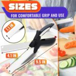 Kitchen Scissors for Food 2 in 1 Cutting Board Scissors & Knife with Locking Mechanism & Stainless Steel Blades Multifunctional Kitchen Shears for Effortless Chopping Slicing & Meal Prep - Image 2