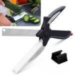 Kitchen Scissors for Food 2 in 1 Cutting Board Scissors & Knife with Locking Mechanism & Stainless Steel Blades Multifunctional Kitchen Shears for Effortless Chopping Slicing & Meal Prep