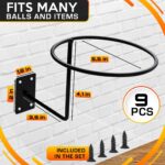 9 Pcs Helmet Holder Wall Mount Reliable Cowboy Hat Holder for Wall Made of Sturdy Metal Easy & Firm Installation for Convenient Storage of Helmets Hats & More 35 Lbs Max Load - Image 2