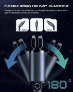 Retractable Car Charger 4 in 1 Fast Car Phone Charger 120W With USB Type C Cable - Image 19