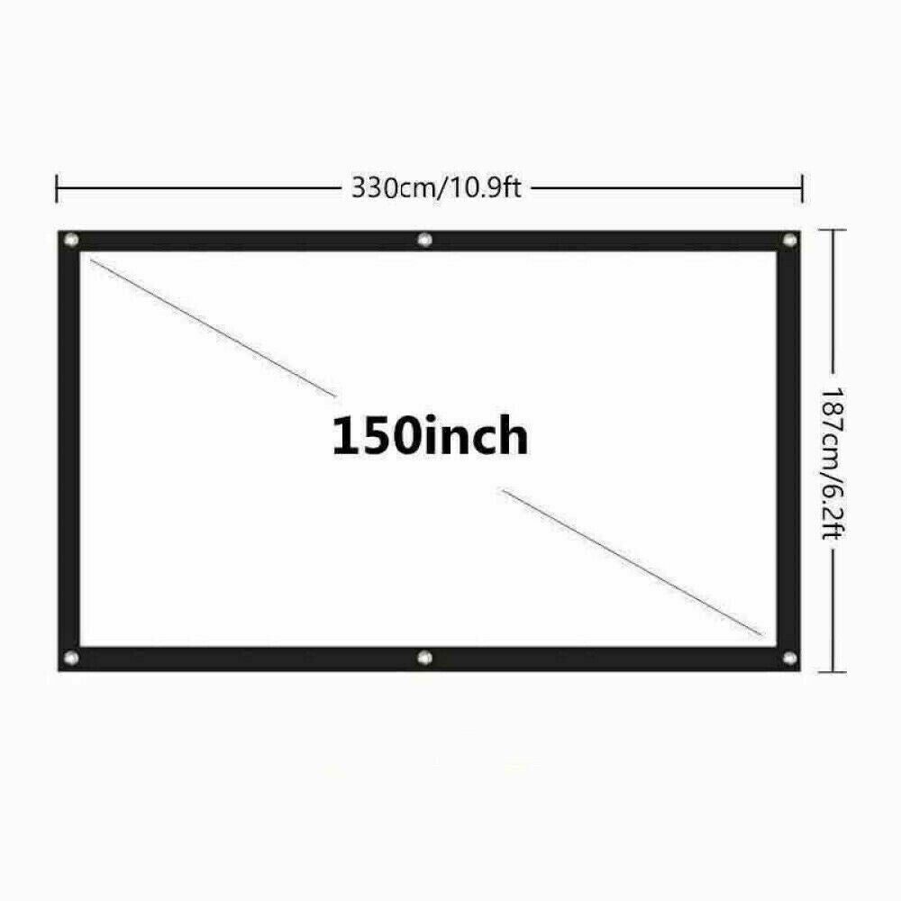 d010277541p.jpg Portable Foldable Projector Screen 16:9 HD Outdoor Home Cinema Theater 3D Movie - Image 1