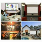 Portable Foldable Projector Screen 16:9 HD Outdoor Home Cinema Theater 3D Movie - Image 12