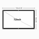 Portable Foldable Projector Screen 16:9 HD Outdoor Home Cinema Theater 3D Movie - Image 15