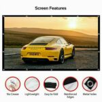 Portable Foldable Projector Screen 16:9 HD Outdoor Home Cinema Theater 3D Movie - Image 4