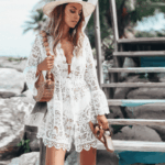 Lace Bathing Suit Cover Up Boho Beach Women Maxi Bikini Sundress Dress Summer US - Image 12