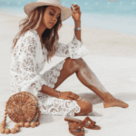 Lace Bathing Suit Cover Up Boho Beach Women Maxi Bikini Sundress Dress Summer US - Image 13