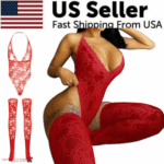 Women Lace Sexy Lingerie Nightwear Babydoll Sleepwear Bodysuit Dress Plus Size - Image 10