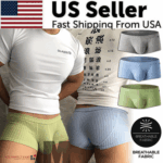 Men's Sexy Underwear Low waist Briefs U Pouch Boxers Striped Shorts Underpants - Image 7