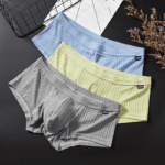 Men's Sexy Underwear Low waist Briefs U Pouch Boxers Striped Shorts Underpants - Image 12