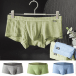 Men's Sexy Underwear Low waist Briefs U Pouch Boxers Striped Shorts Underpants - Image 15