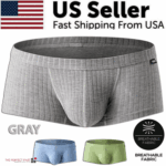 Men's Sexy Underwear Low waist Briefs U Pouch Boxers Striped Shorts Underpants - Image 30