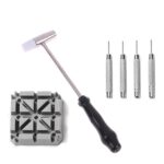 Watch Repair Band Link Remover Tool Kit - Hammer Punch Pins Watch Strap Holder - Image 16