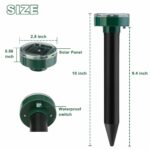 Solar Power Animal Repeller Ultrasonic Mole Pest Cat Mice Rodent Outdoor LED 2PK - Image 13