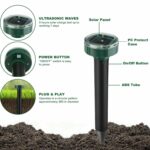 Solar Power Animal Repeller Ultrasonic Mole Pest Cat Mice Rodent Outdoor LED 2PK - Image 14