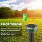 Solar Power Animal Repeller Ultrasonic Mole Pest Cat Mice Rodent Outdoor LED 2PK - Image 10