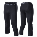 Men's Basketball Sports Tight Pants 3/4 Compression Workout Leggings Knee Pads - Image 18