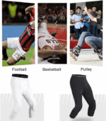 Men's Basketball Sports Tight Pants 3/4 Compression Workout Leggings Knee Pads - Image 11