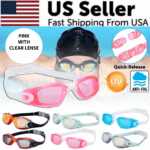 Clear Comfortable Swimming Goggles UV- Anti-Fog Swim Glasses Mirror Adult & Kids - Image 5