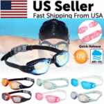 Clear Comfortable Swimming Goggles UV- Anti-Fog Swim Glasses Mirror Adult & Kids - Image 7