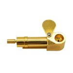 Brass Tobacco Smoking Pipe w/ Stash Storage Cylinder Chamber Metal w/ Lid Bowl - Image 2