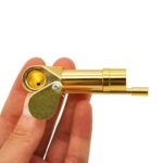 Brass Tobacco Smoking Pipe w/ Stash Storage Cylinder Chamber Metal w/ Lid Bowl - Image 13