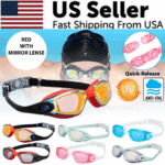 Clear Comfortable Swimming Goggles UV- Anti-Fog Swim Glasses Mirror Adult & Kids - Image 26