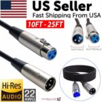 XLR Microphone MIC 3-Pin Male To Female Cable Cord Connector Extension Shielded - Image 20