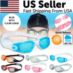 Clear Comfortable Swimming Goggles UV- Anti-Fog Swim Glasses Mirror Adult & Kids - Image 27