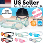 Clear Comfortable Swimming Goggles UV- Anti-Fog Swim Glasses Mirror Adult & Kids - Image 4