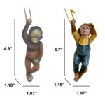 Monkey Chimp Hanging Rope Garden Ornament Outdoor Statue Sculpture Resin Decor - Image 14