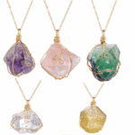 Natural Gemstone Necklace Chakra Stone Pendant Energy Healing Crystal with Chain - Image 15
