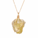 Natural Gemstone Necklace Chakra Stone Pendant Energy Healing Crystal with Chain - Image 21