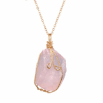 Natural Gemstone Necklace Chakra Stone Pendant Energy Healing Crystal with Chain - Image 11