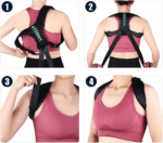 Shoulder Support Adjustable Back Pain Support Posture Corrector Brace Belt Strap - Image 8