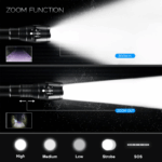 Super-Bright 90000LM LED Tactical Flashlight 5 Modes Zoomable Torch Searchlight - Image 6