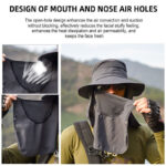 Wide Brim Sun Hat UV Protection Bucket Cap For Hiking Camping Fishing Safari Men - Image 6