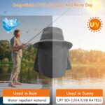 Wide Brim Sun Hat UV Protection Bucket Cap For Hiking Camping Fishing Safari Men - Image 7